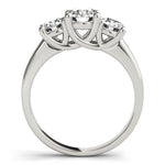 1 CT Round Diamond Three Stone Engagement Ring