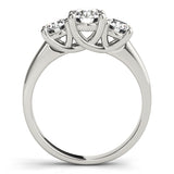 1 CT Round Diamond Three Stone Engagement Ring