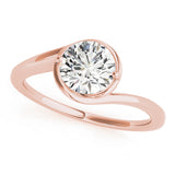18K Rose Gold 1ct Diamond Engagement Solitaire Ring