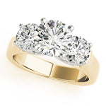 14K Yellow Gold 1 CT Diamond Three-Stone Engagement Ring