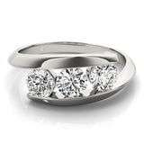 Round Diamond 3-Stone Engagement Ring