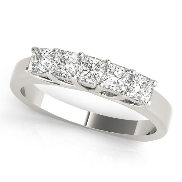 Multi-Stone Princess Diamond Wedding Band