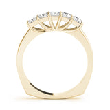 18K Yellow Gold Diamond Square Wedding Ring