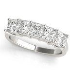 Princess Diamond Multi-Stone Wedding Band