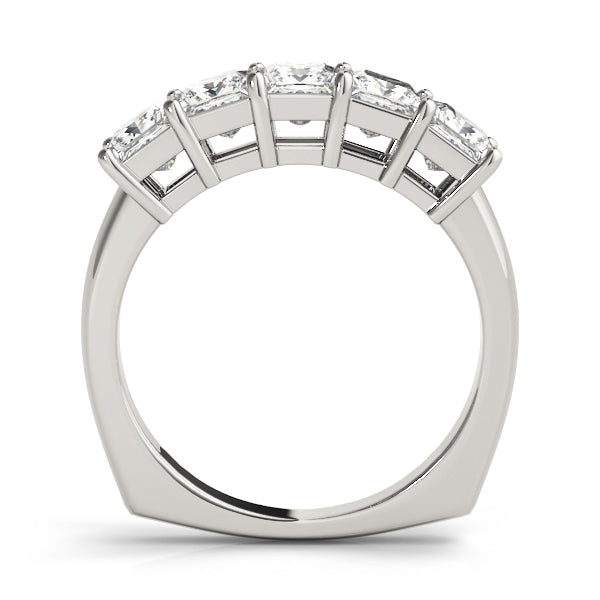 Princess Diamond Multi-Stone Wedding Band