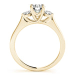 14K Yellow Gold 1 CT Diamond Three-Stone Engagement Ring