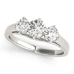 Round Diamond 3-Stone Engagement Ring