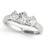 Round Diamond 3-Stone Engagement Ring