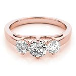 Rose Gold 0.5 CT Round Diamond Engagement Ring