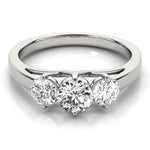 Round Diamond 3-Stone Engagement Ring