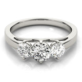 Round Diamond 3-Stone Engagement Ring