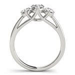 Round Diamond 3-Stone Engagement Ring