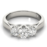 Round Diamond Three Stone Engagement Ring 1 CT