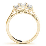 18K Yellow Gold 1 ct Diamond Three-Stone Engagement Ring