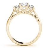 18K Yellow Gold 1 ct Diamond Three-Stone Engagement Ring