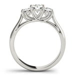Round Diamond Three Stone Engagement Ring 1 CT