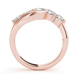 14K Rose Gold 1ctw Diamond Wedding Band