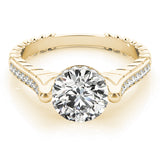 14K Yellow Gold Vintage 1 CT Diamond Engagement Ring