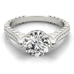 Vintage 1 CT Round Diamond Engagement Ring