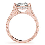 14K Rose Gold 1 CT Diamond Vintage Engagement Ring