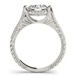 Vintage 1 CT Round Diamond Engagement Ring