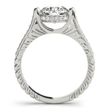 Vintage 1 CT Round Diamond Engagement Ring