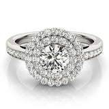 Round Diamond Halo Engagement Ring