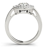 Round Diamond Halo Engagement Ring