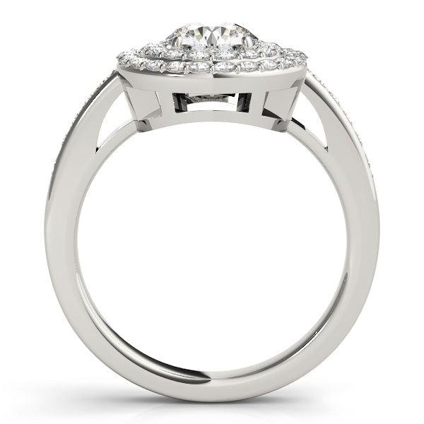 Round Diamond Halo Engagement Ring