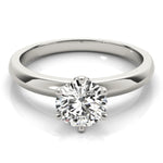 1.0 CT Round Diamond Solitaire Engagement Ring