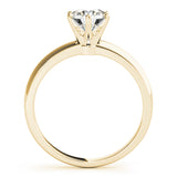 14K Yellow Gold 1ct Round Diamond Engagement Ring