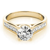 14K Yellow Gold 1.38ctw Round Diamond Engagement Ring