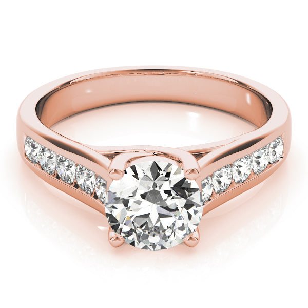 18K Rose Gold 1.38ctw Round Diamond Trellis Ring