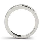 Multi-Diamond Square Cut Wedding Ring