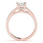 14K Rose Gold Square Diamond Engagement Ring