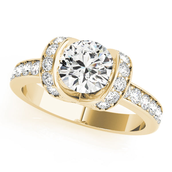 14K Yellow Gold 1.5 ctw Round Diamond Engagement Ring
