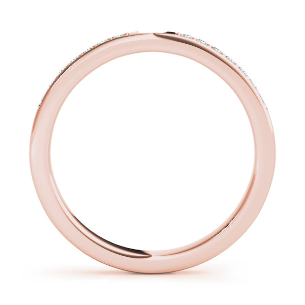 14K Rose Gold Multi-Diamond Wedding Band