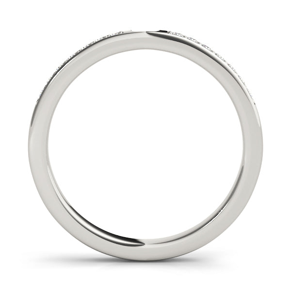 18K White Gold 0.09ctw Diamond Wedding Band