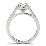 Round Diamond Halo Engagement Ring
