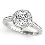 Round Diamond Halo Engagement Ring