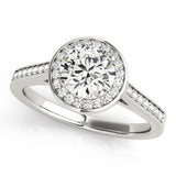 Round Diamond Halo Engagement Ring