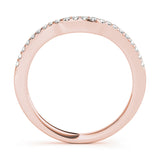 14K Rose Gold 0.18ctw Diamond Wedding Band