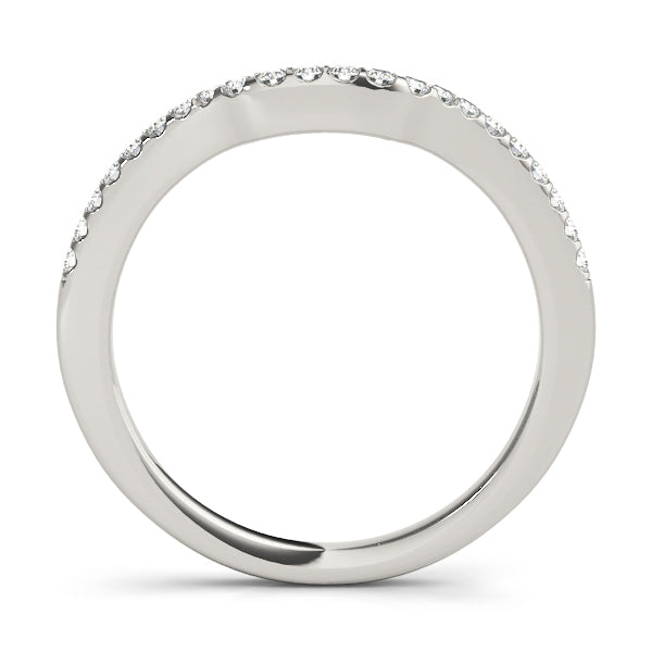 18K White Gold Multi-Diamond Wedding Ring