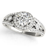 Brilliant Round Diamond Halo Engagement Ring