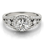 Brilliant Round Diamond Halo Engagement Ring