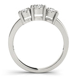 Round Diamond Three Stone Engagement Ring