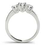 Round Diamond Three Stone Engagement Ring