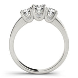 Round Diamond Three Stone Engagement Ring