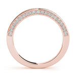 14K Rose Gold Multi-Diamond Wedding Band