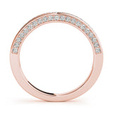 14K Rose Gold Multi-Diamond Wedding Band